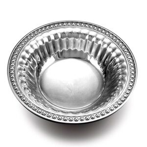 Wilton Armetale Flutes & Pearls Aluminum Alloy Salad Decorative Large Bowl​​